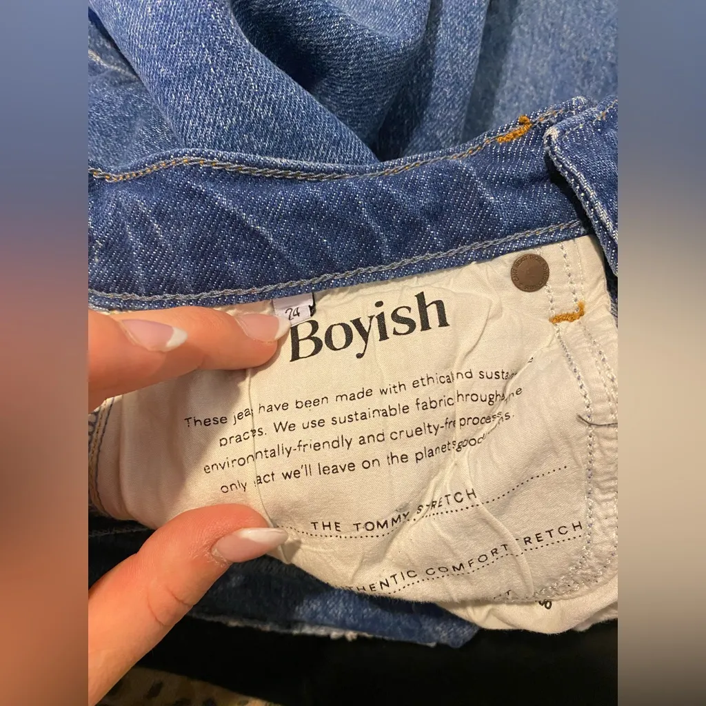 Boyish The Tommy Medium Wash Distressed High Rise Straight Jeans 24 - Image 5