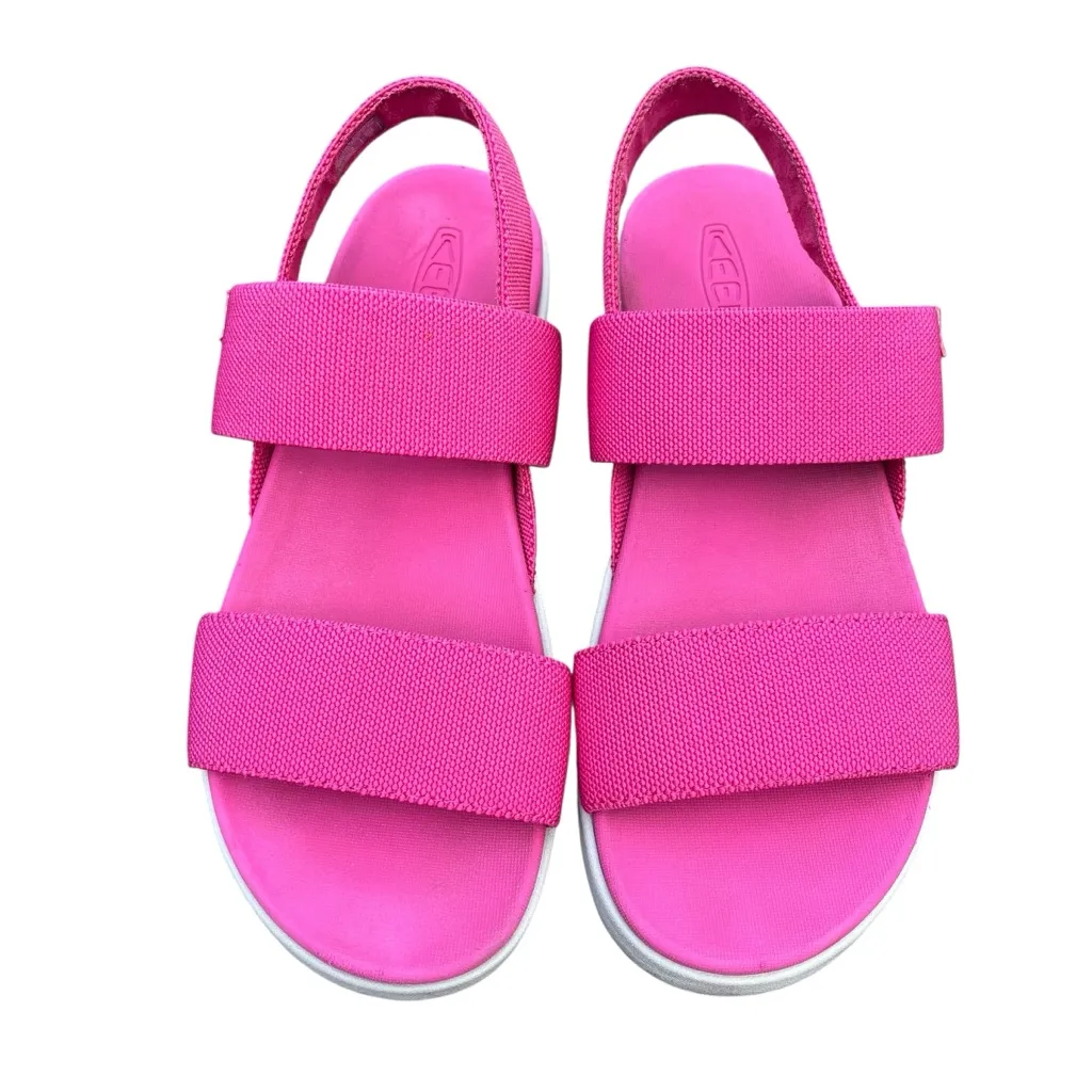 Keen “Elle Backstrap” sandals in discontinued Pink Peacock/Vapor hot pink color - Image 3