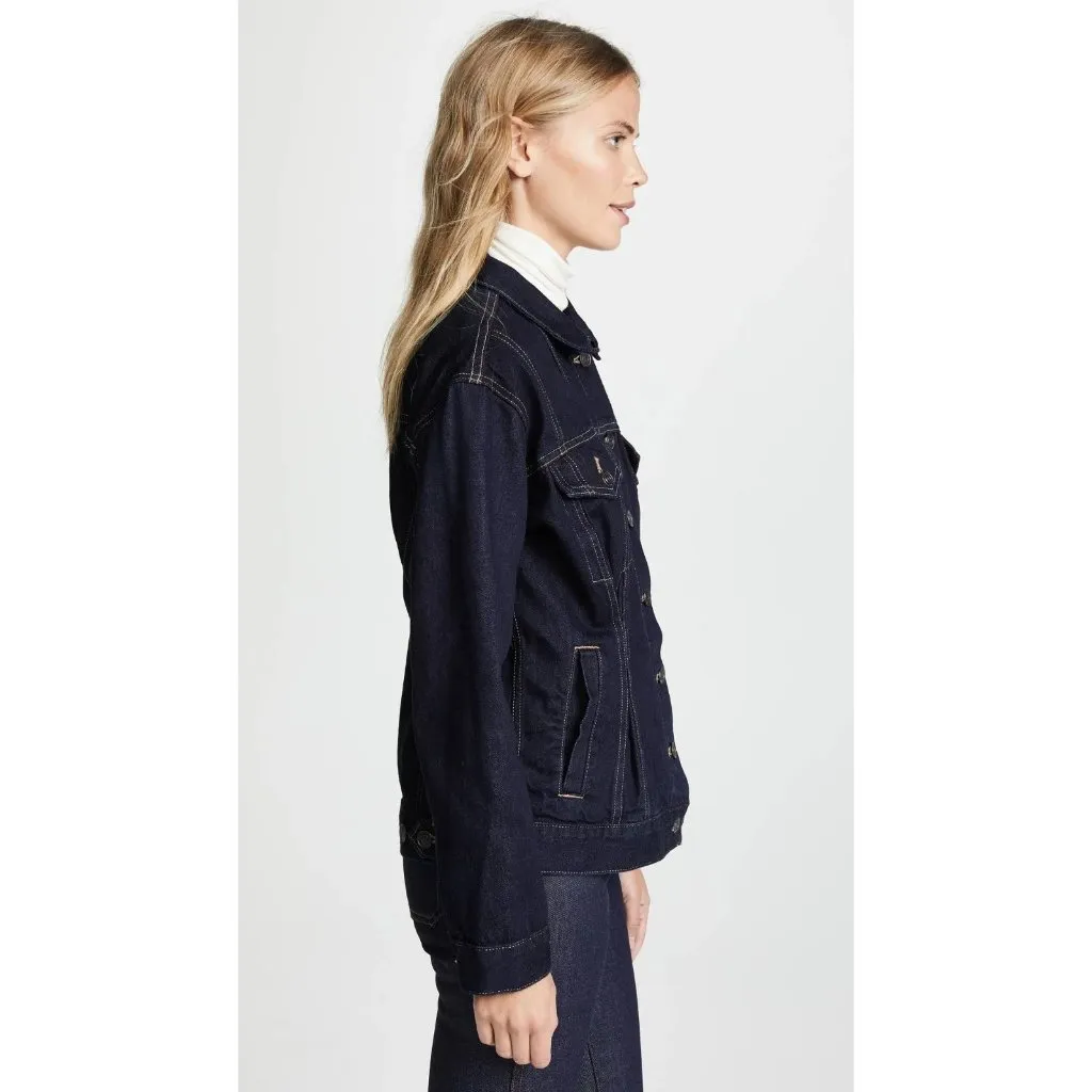 NWT Current/Elliott The Corset Trucker in Hearst Denim Jean Jacket 0 / XS $328 - Image 10