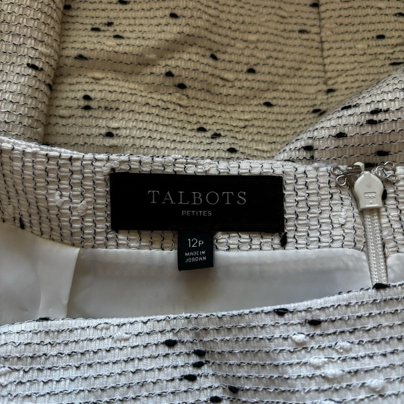 Talbots Mini Pencil Skirt Women 12P Petites Multicolor Speckled Wool Blend Zip - Image 4