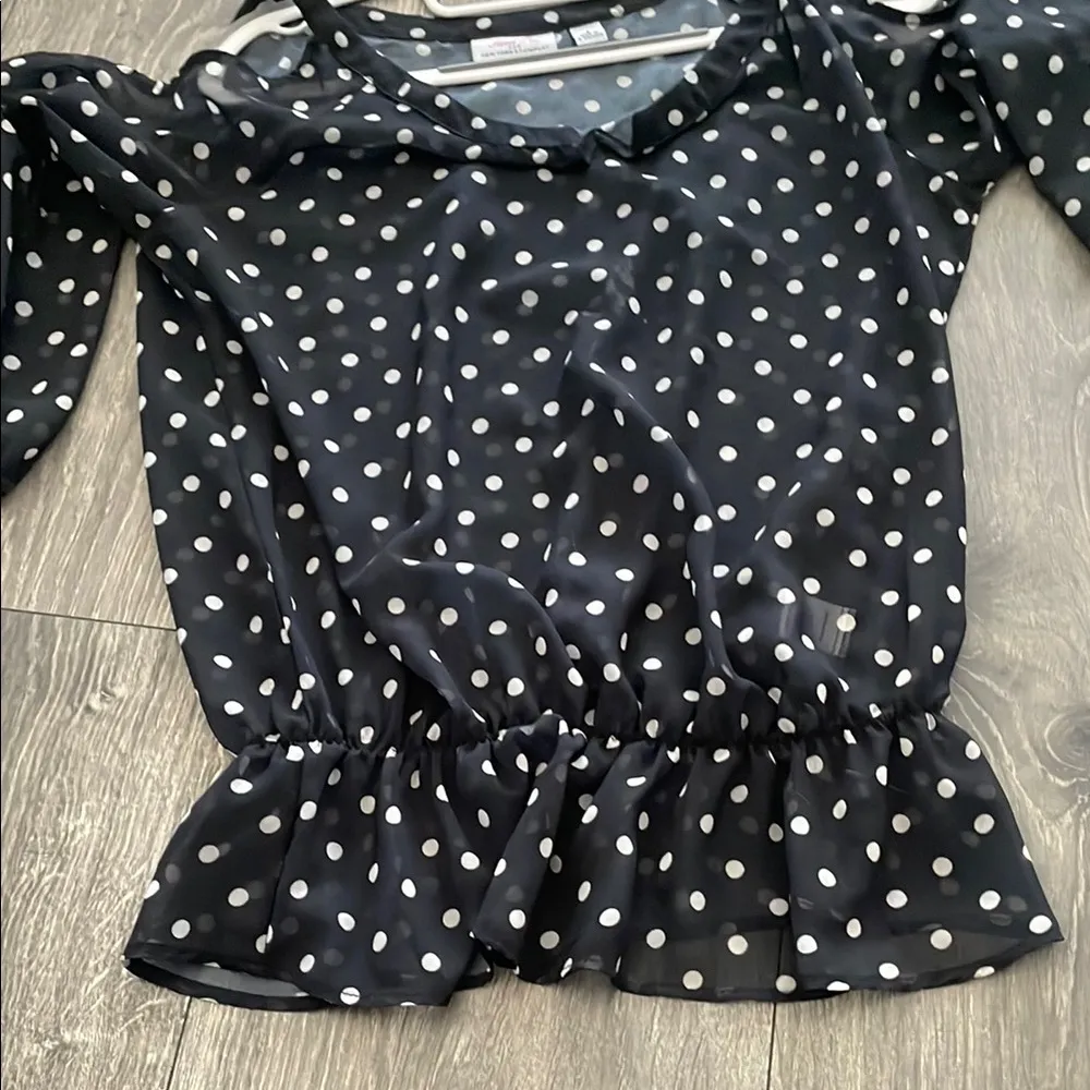 SWEET PEA for NY&Co Black and White Polka Dot Off - Image 6