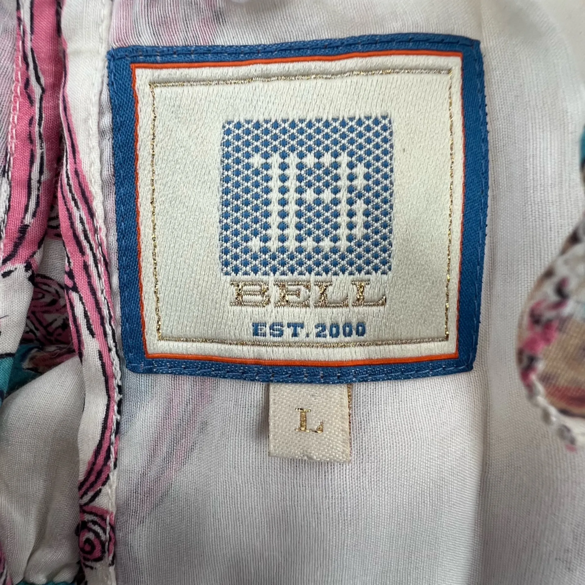 Bell by Alicia Bell Riley Silk Cotton Tapestry Maxi Dress Sz L Blue Size L - Image 4