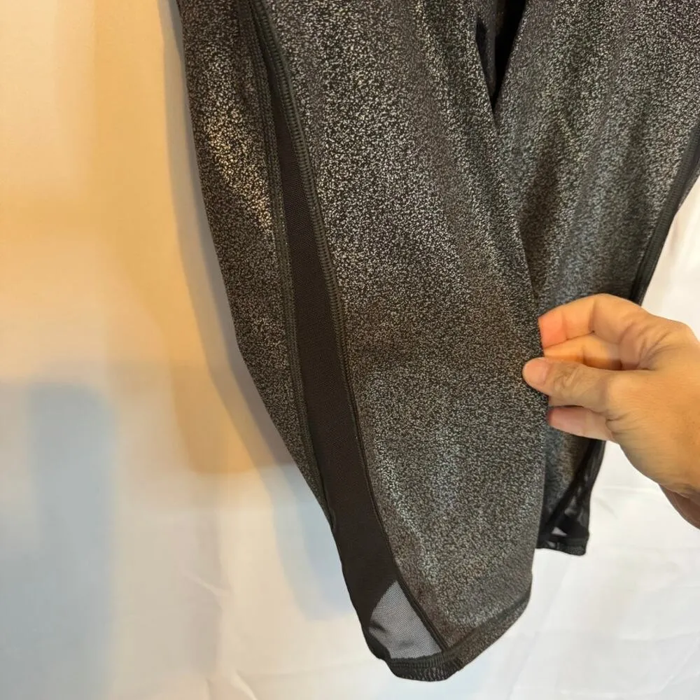 Lululemon Wunder Under Crop Hi-Rise Size 8 Womens 21" Luminosity Foil Print - Image 7