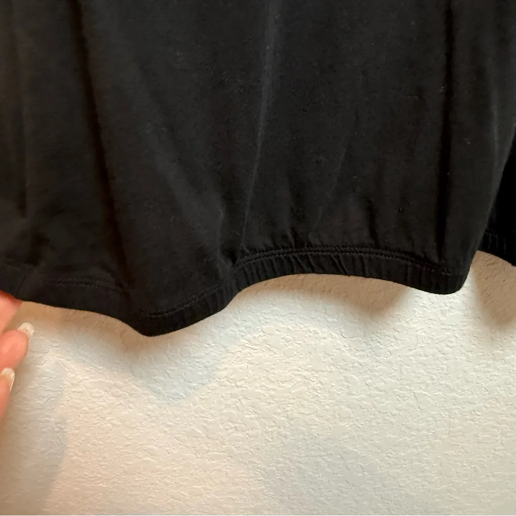 Elegant Black Ruffled Tank Top Size M - Image 2