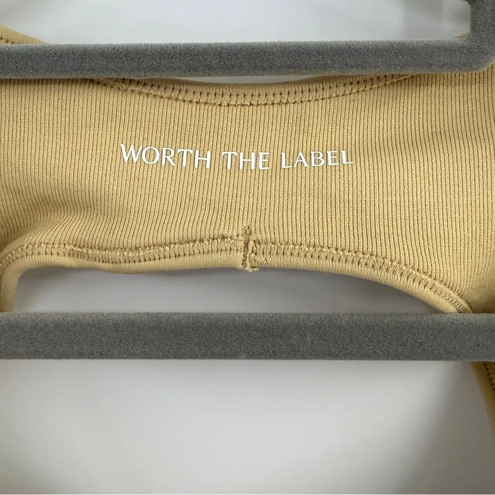 Worth The Label Shapewear Bodysuit Romper In Beige Size M Medium NWT Tan - Image 3