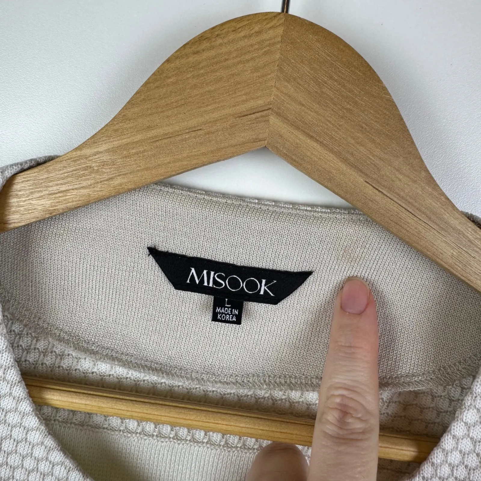 Misook Striped Knit Cardigan Jacket Size Large 3/4 Sleeve Office Travel Stretch - Image 5