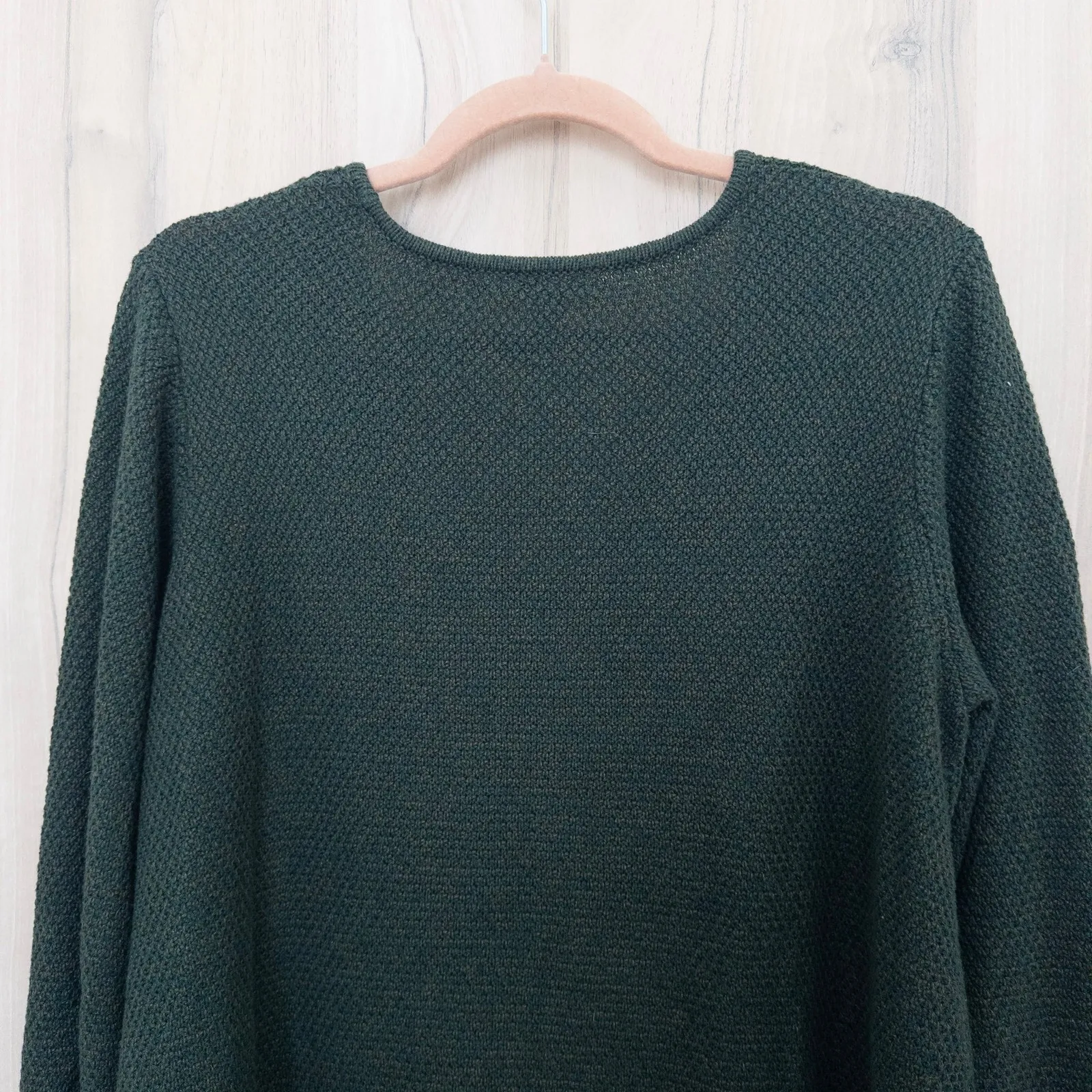 J Jill Womens Sweater Size M Forest Green V Neck Minimalist Cozy Classic Preppy Size M - Image 6