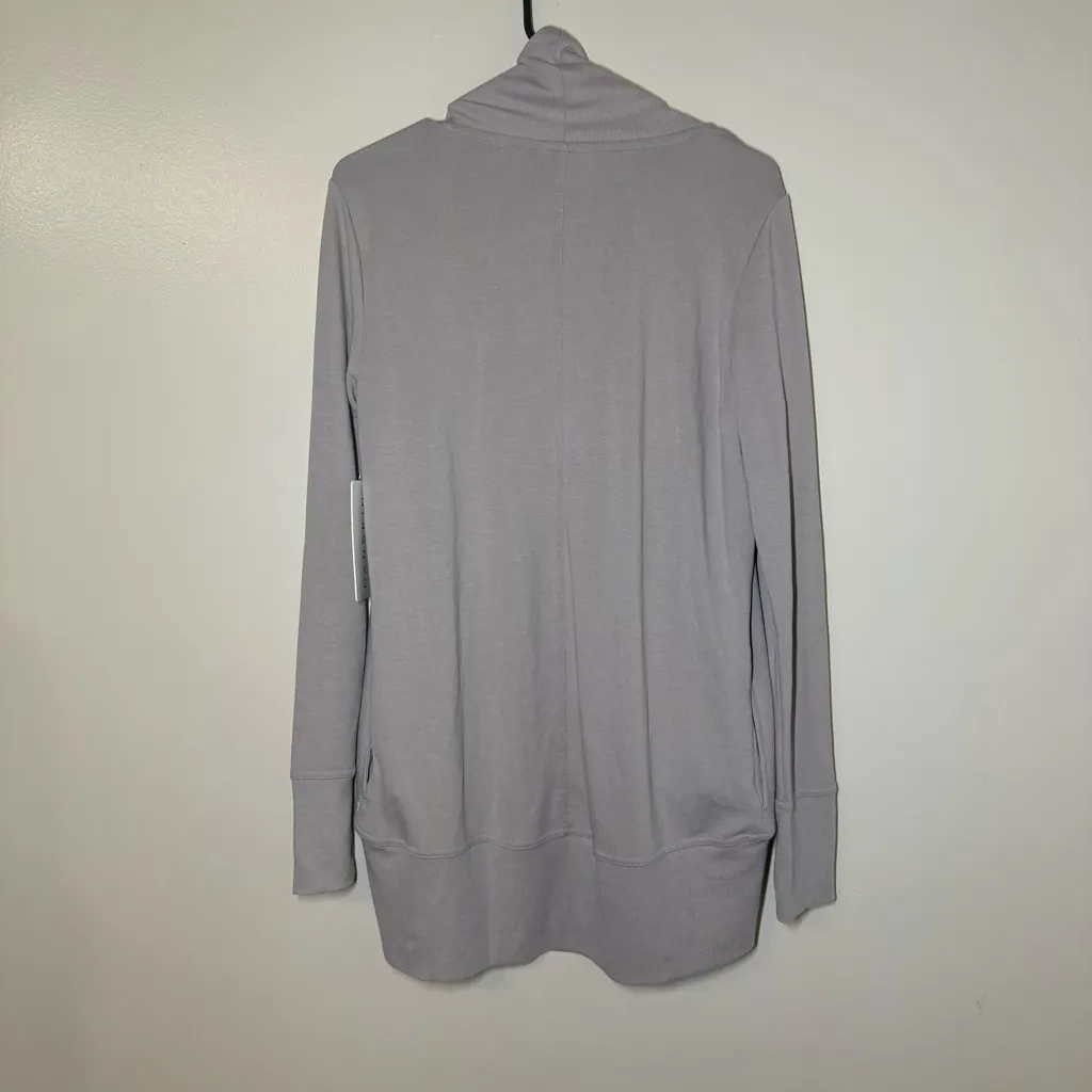 Danskin Women's Light Gray Drape Cardigan - Image 2