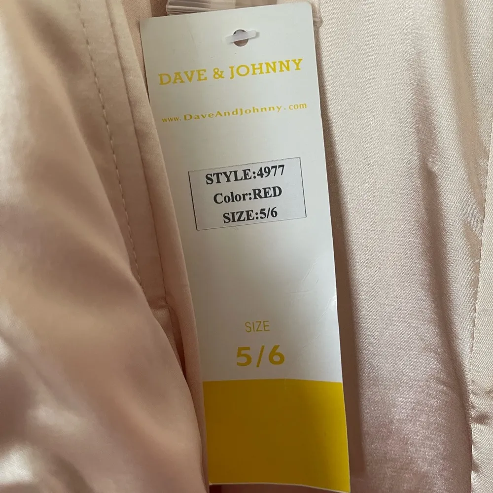 Dave & Johnny Red Nude Prom Pageant Mermaid Gown - Image 6