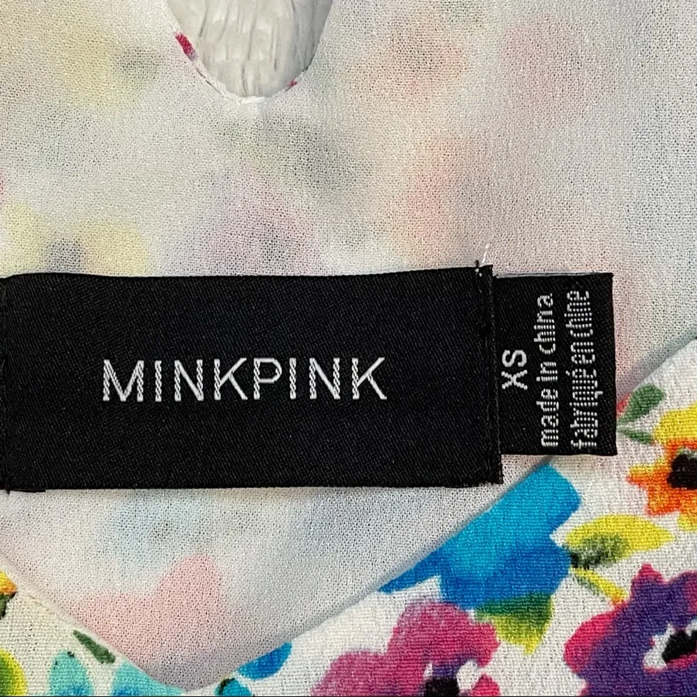 MinkPink White Floral Mini Dress - Image 9