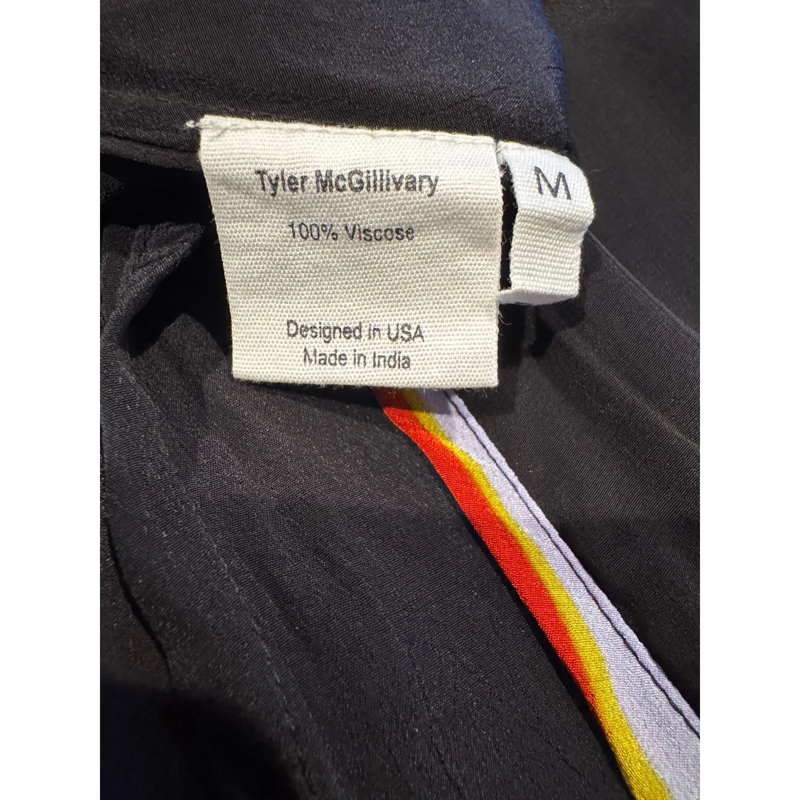 Tyler McGillivary Abstract Brushstroke Tunic Dress Bold Multicolor Viscose Sz M Size M - Image 8