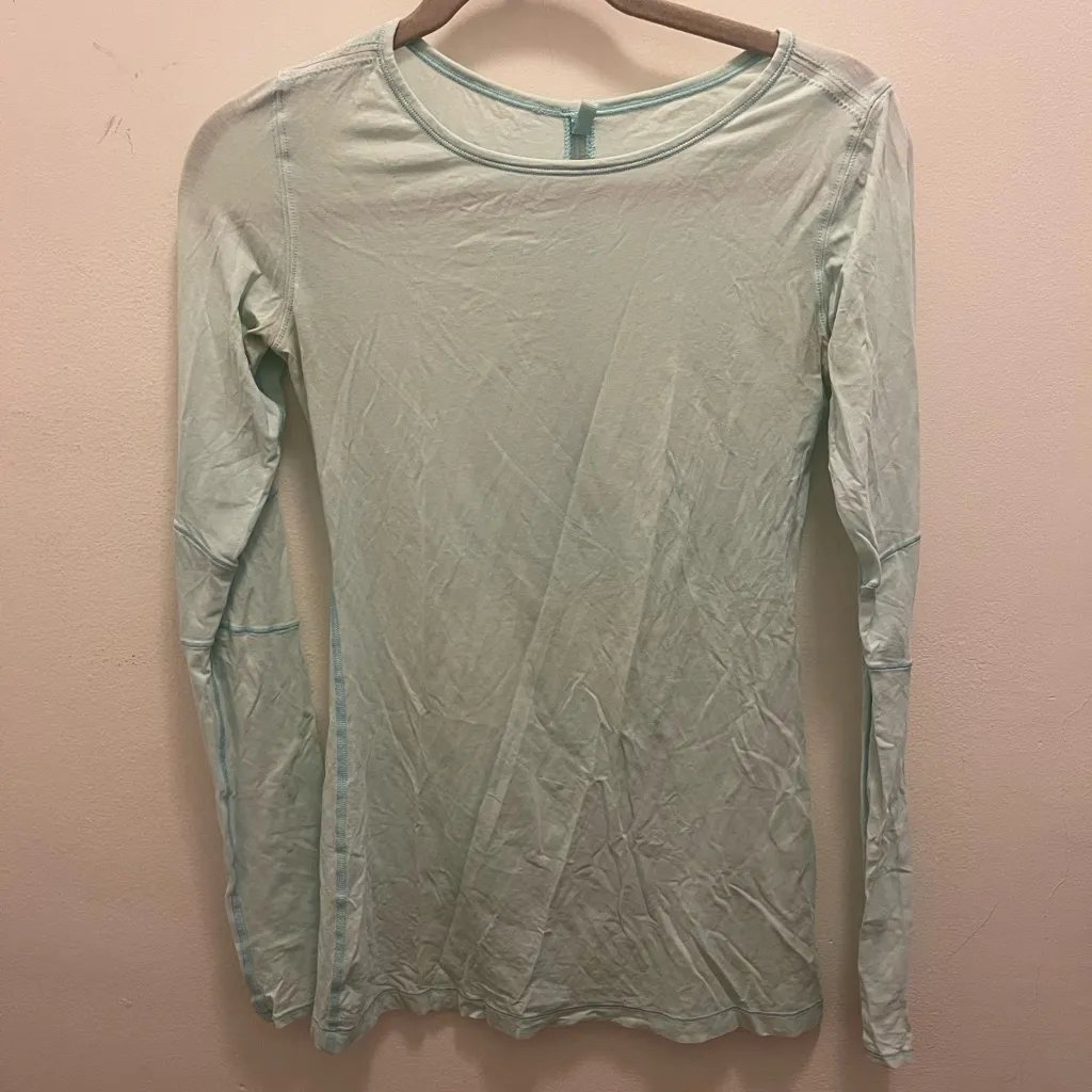 Lululemon Devotion Long Sleeve Tee
Aquamarine mint blue - Image 4