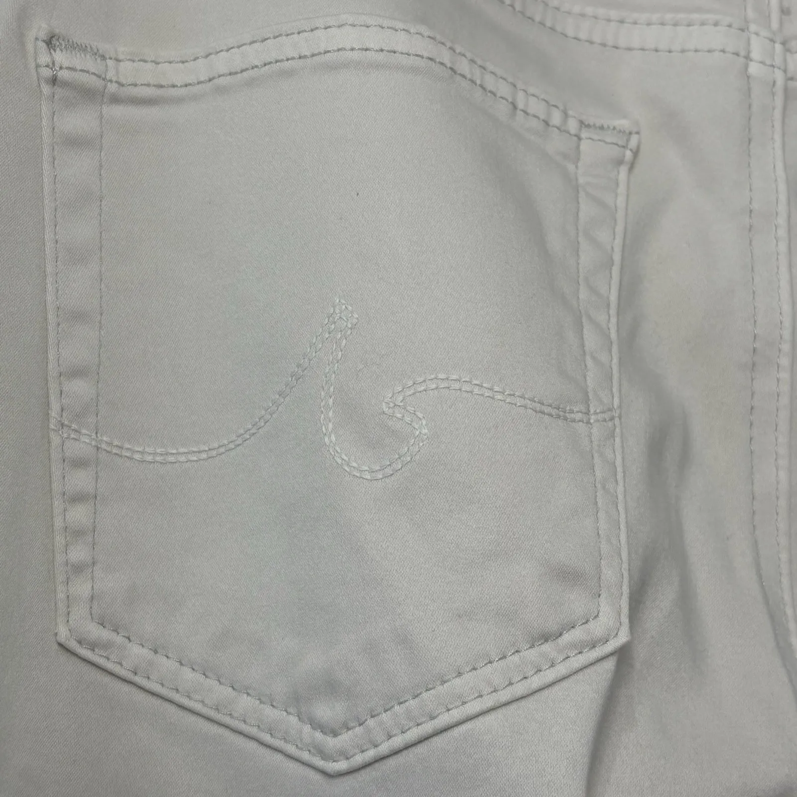 New AG Adriano Goldschmied‎ Pants Women's 27R Ivory The PRIMA  Cigarette Leg NWT - Image 7