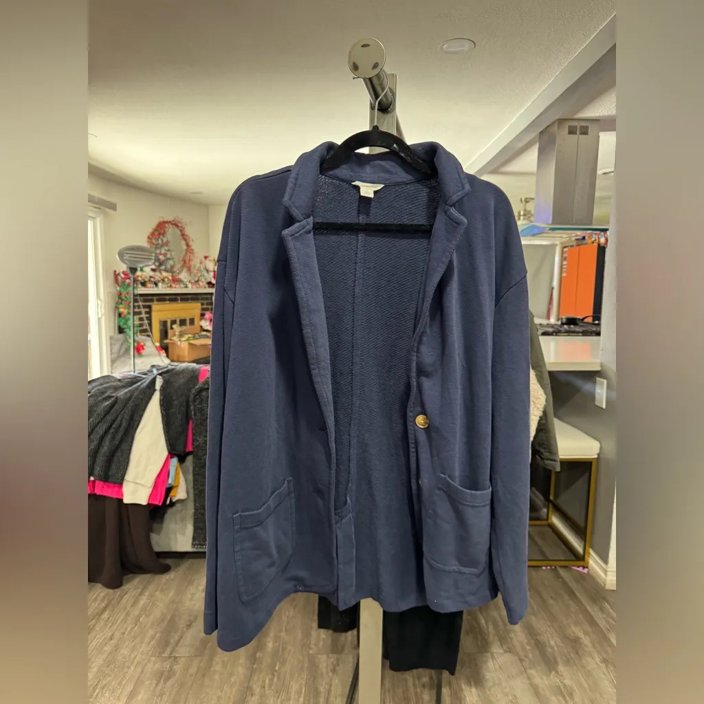 Caslon Classic Navy Cardigan Blazer - Image 3