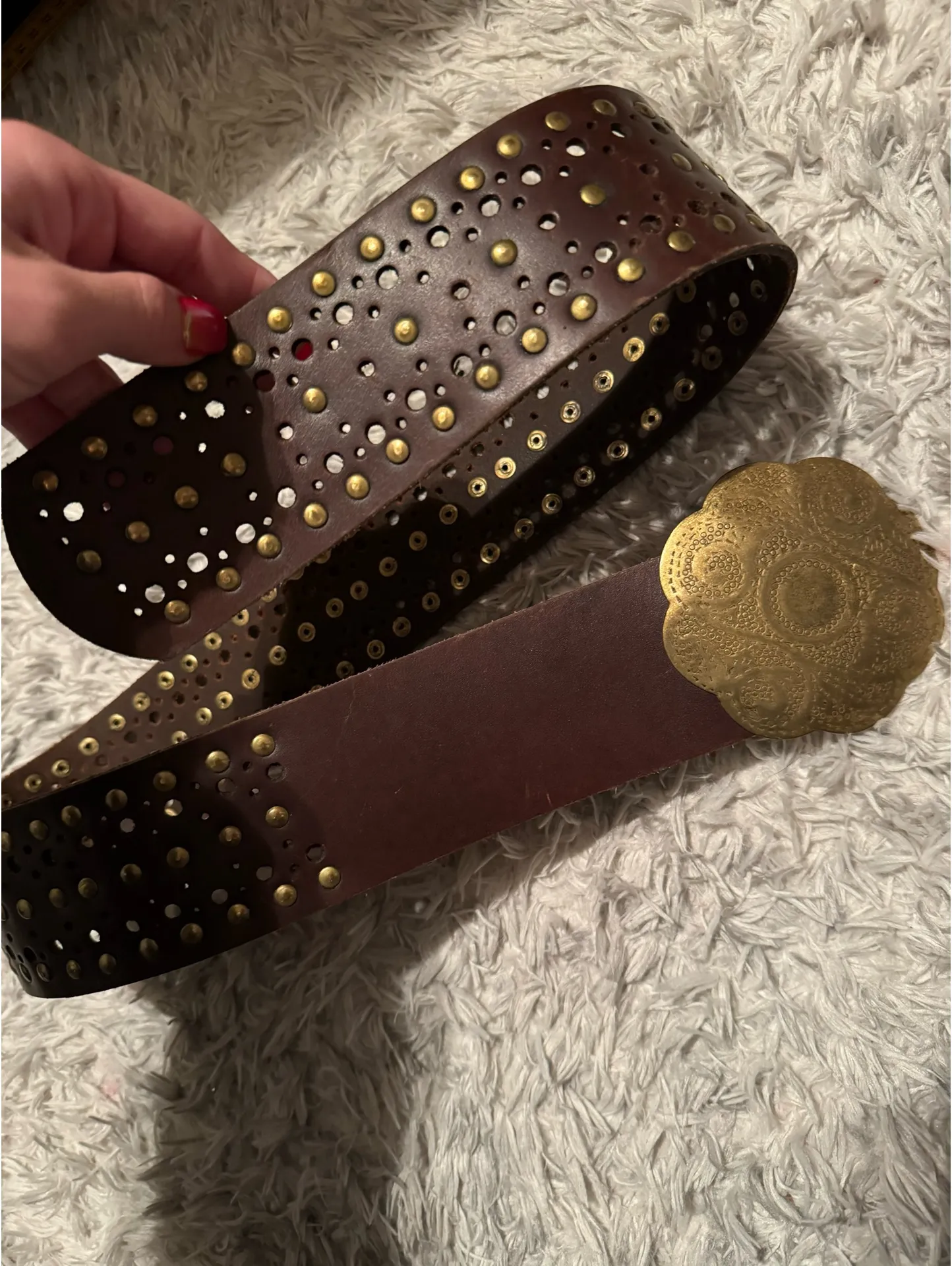 Vintage leather belt - Image 3