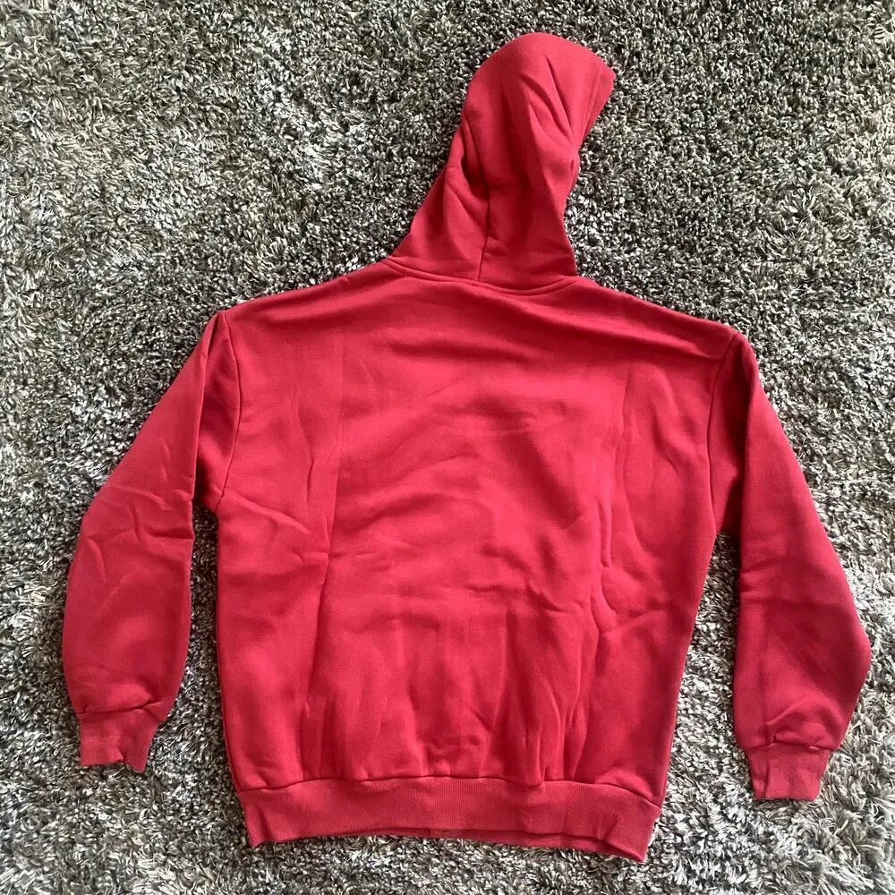 Full Zip Jacket with Hoodie in Red, Size S​​​ - Image 3