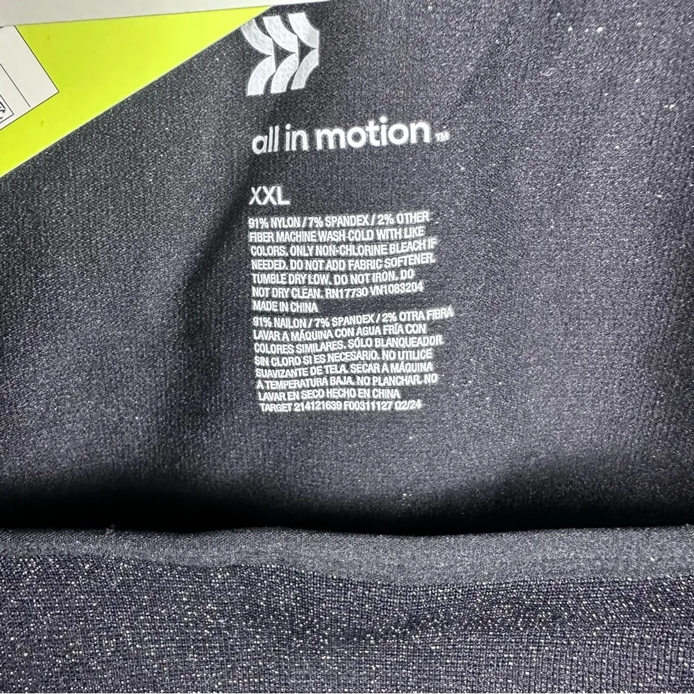 All In Motion  Blue Crop Fitted Long Sleeve Top - Image 3