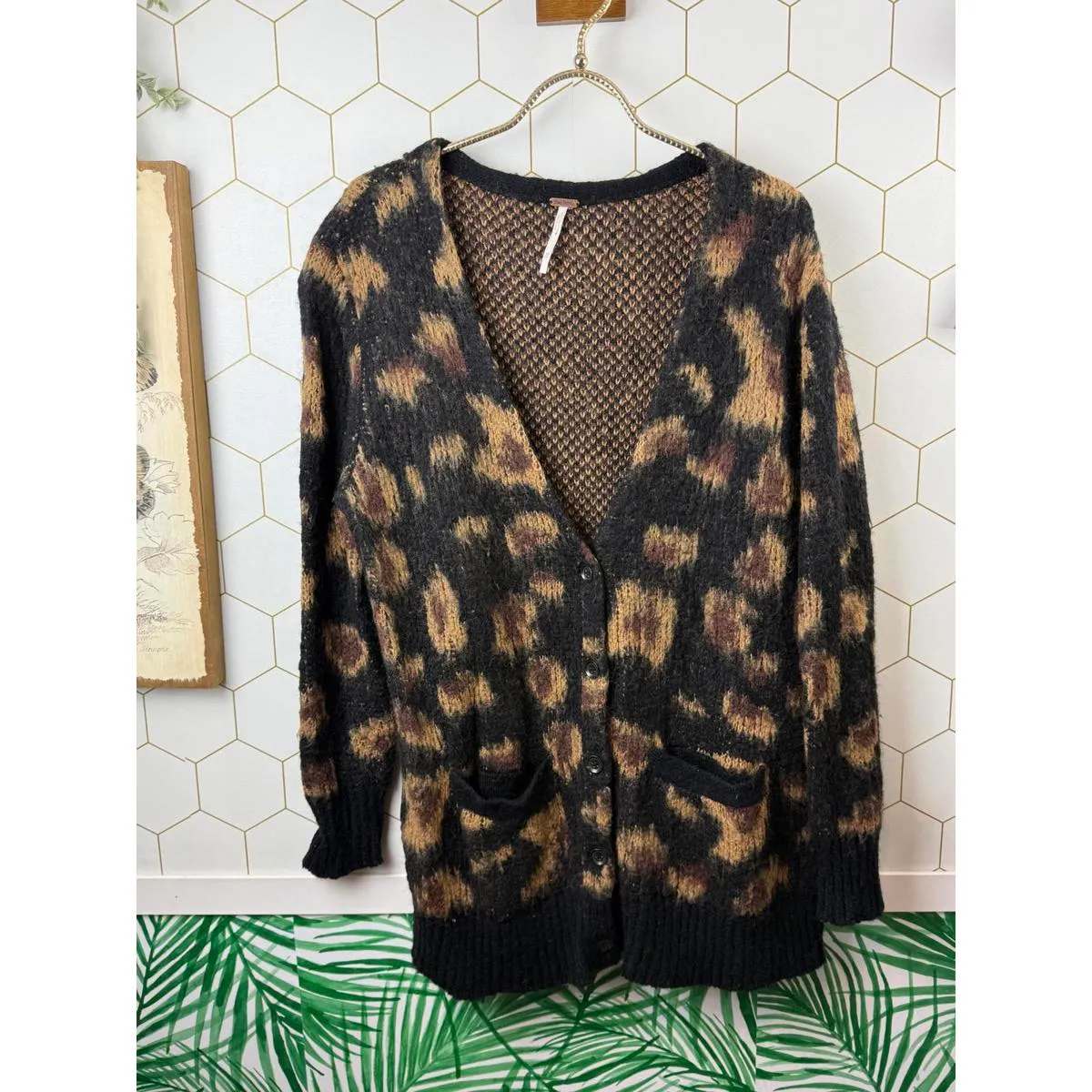 Free People Out of Africa Wildcat Print Cardigan - Size - XS - Image 7