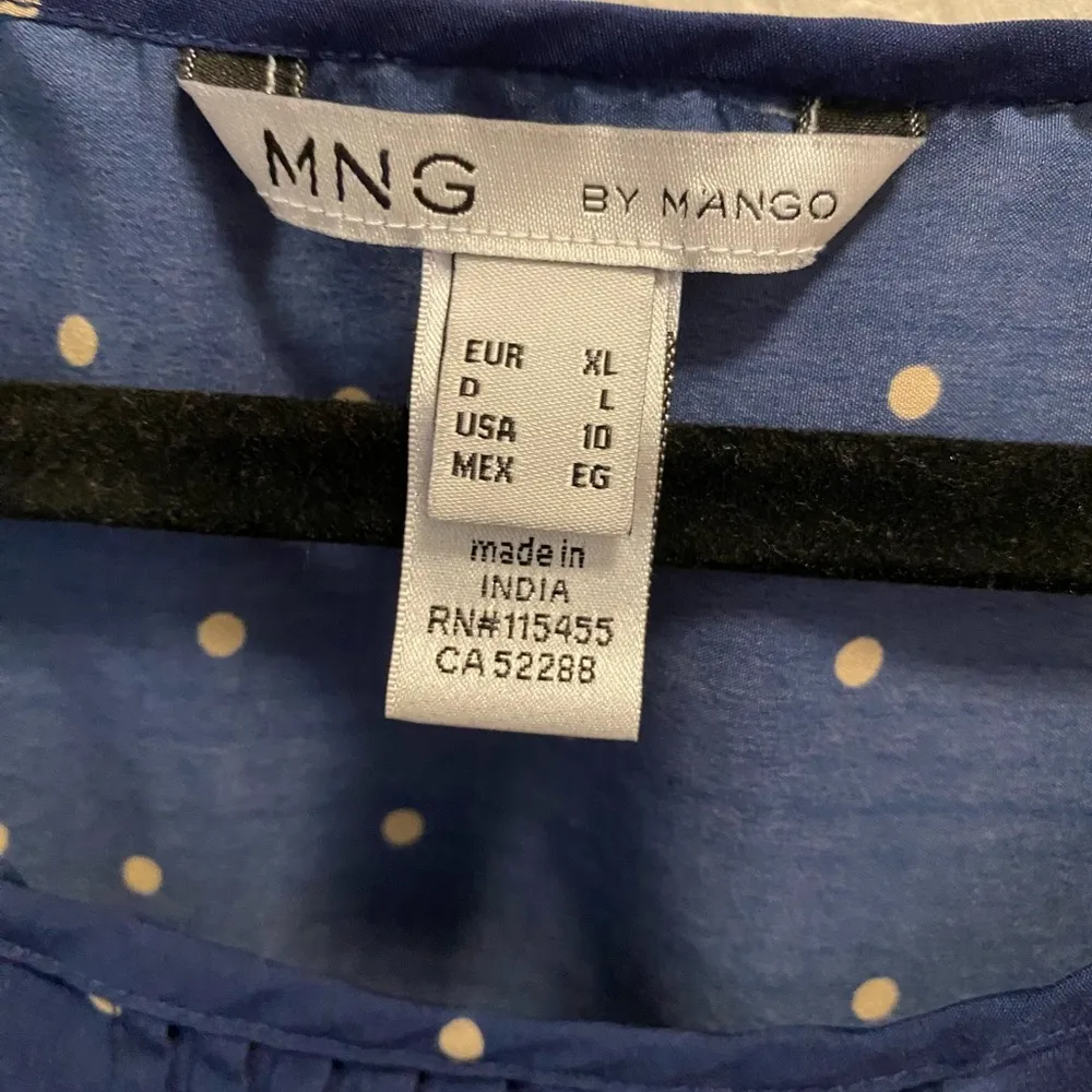 MNG By Mango Navy Blue Polka-Dot Dress. - Image 3