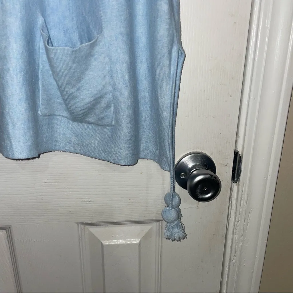 Lilly Pulitzer Elba Coolmax Sweater Tunic‎ 3/4 Sleeve Light Blue Size Medium - Image 4