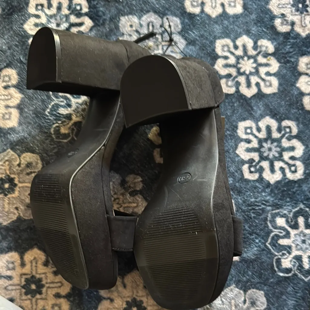 Torrid Black Platform Block Heels Sandals 6.5WW - Image 7