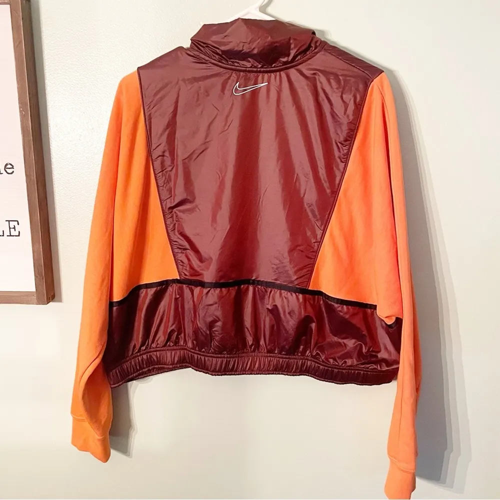 Nike Sportswear 1/4 Zip Top Women’s XL Camellia Firewood Orange White Pullover - Image 6