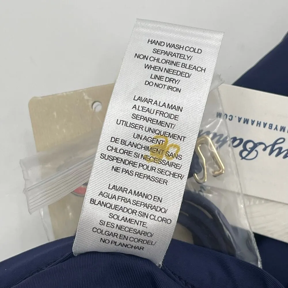 TOMMY BAHAMA Swimsuit Size 6 Pearl Shirred Bandeau With Straps Mare Navy NWT - Image 13