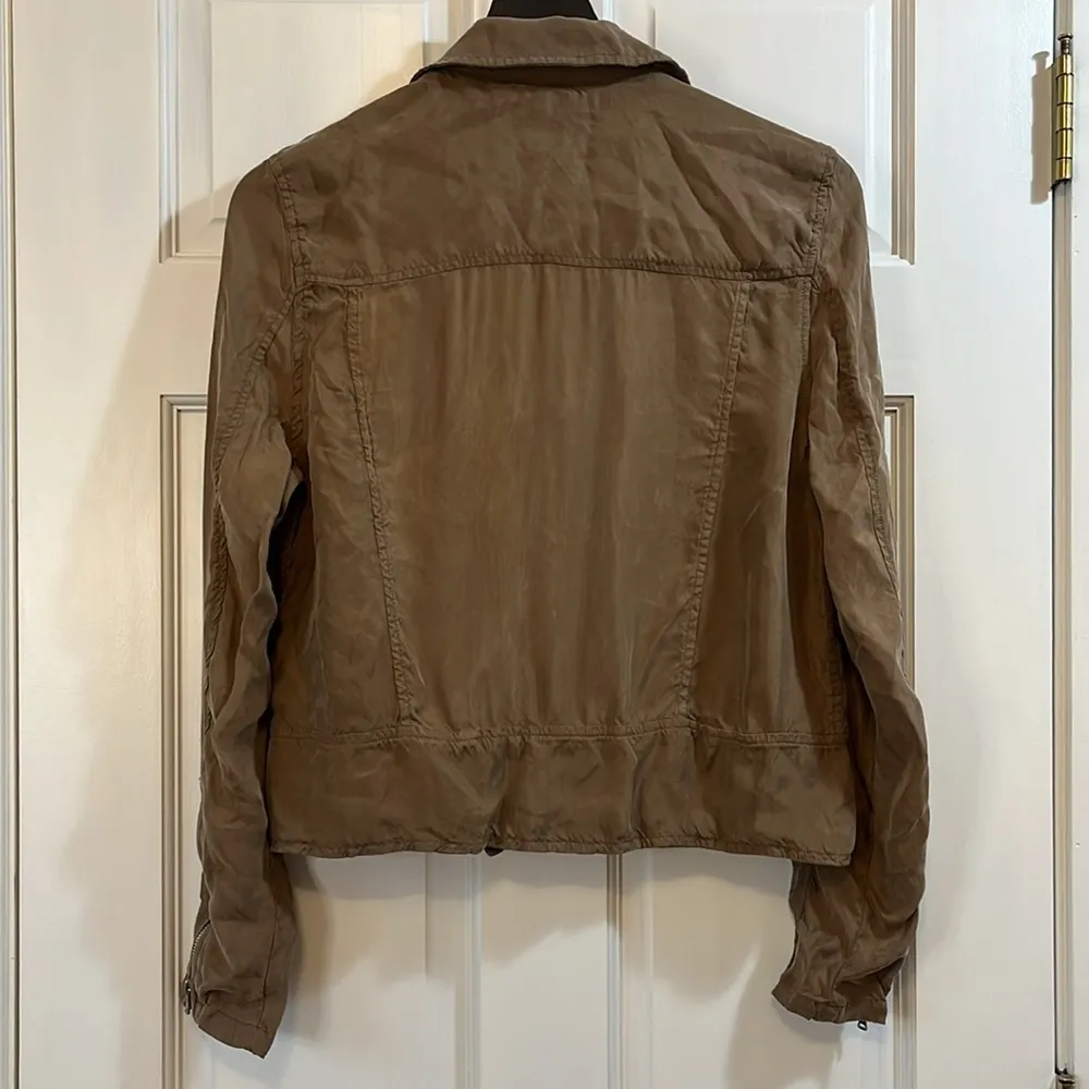Blank NYC Military Style Brown Jacket w/ Functional Zippers - Size Medium - Image 5