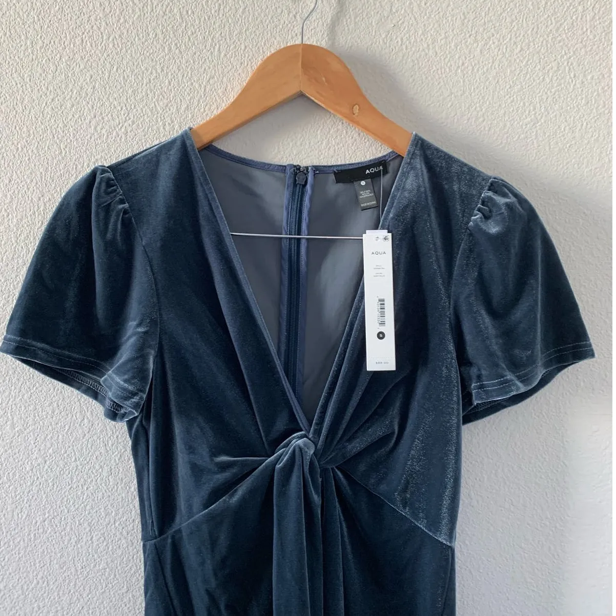 Aqua Velvet‎ Knot-Font Mini Dress - Image 5