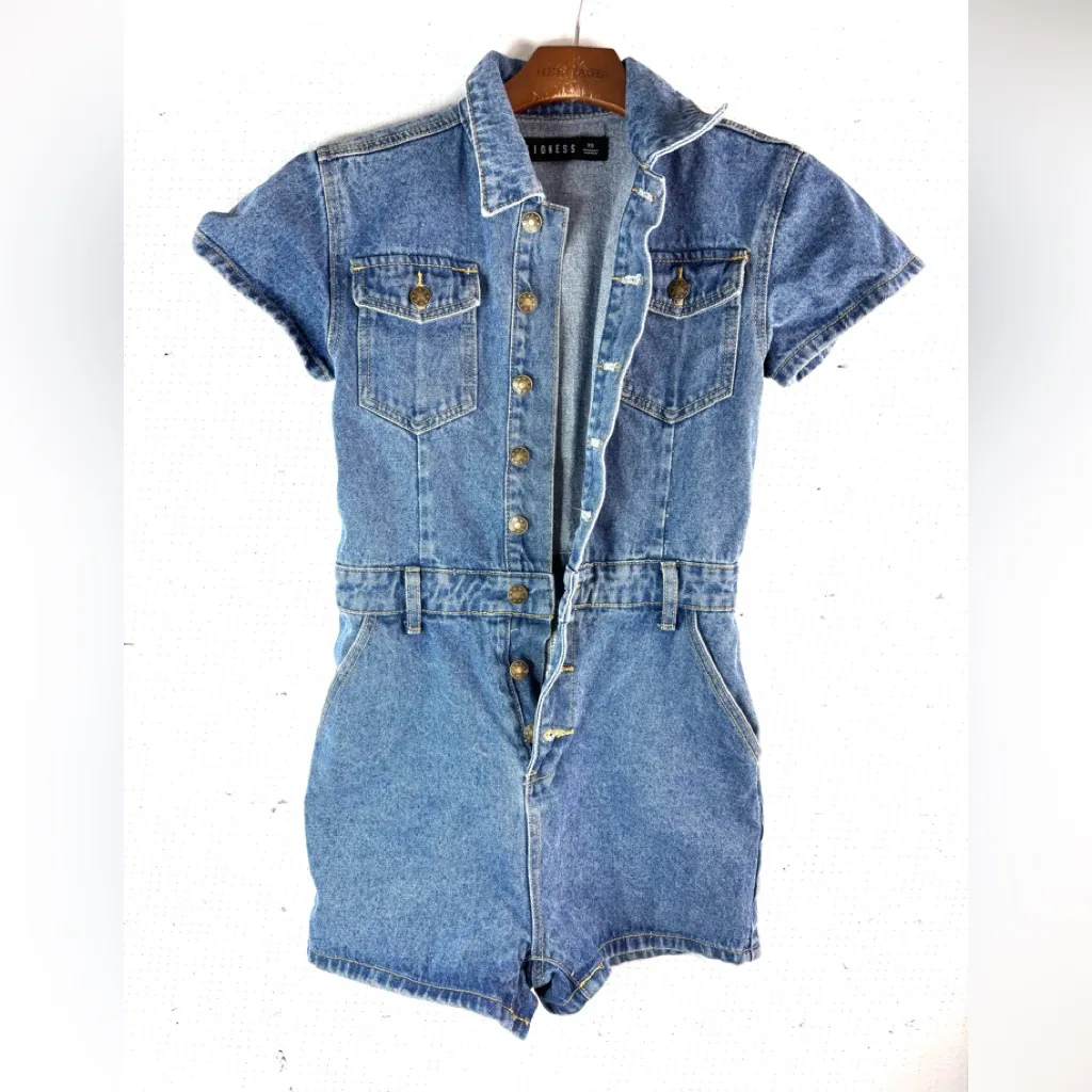 Lioness XS Australian Cotton Denim Romper - Image 8