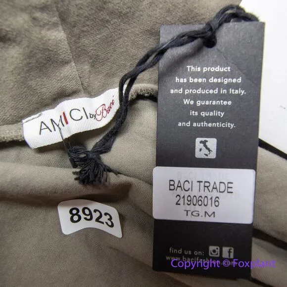 New! Amici by Baci Italy‎ made Vintage Look Cotton swing style Overcoat, size M Brown Size M - Image 12