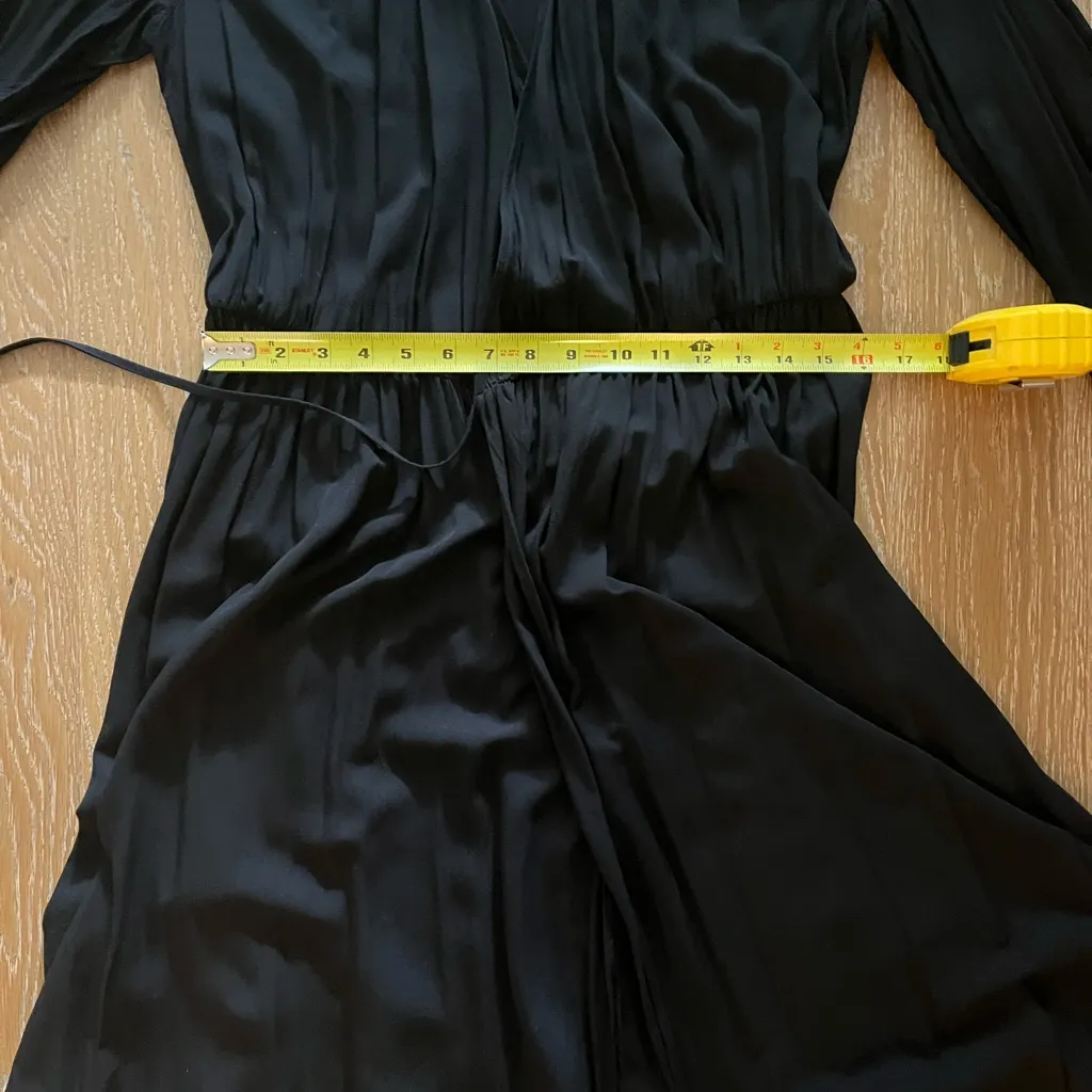 Uniqlo Black gently worn rayon wrap dress - Image 10