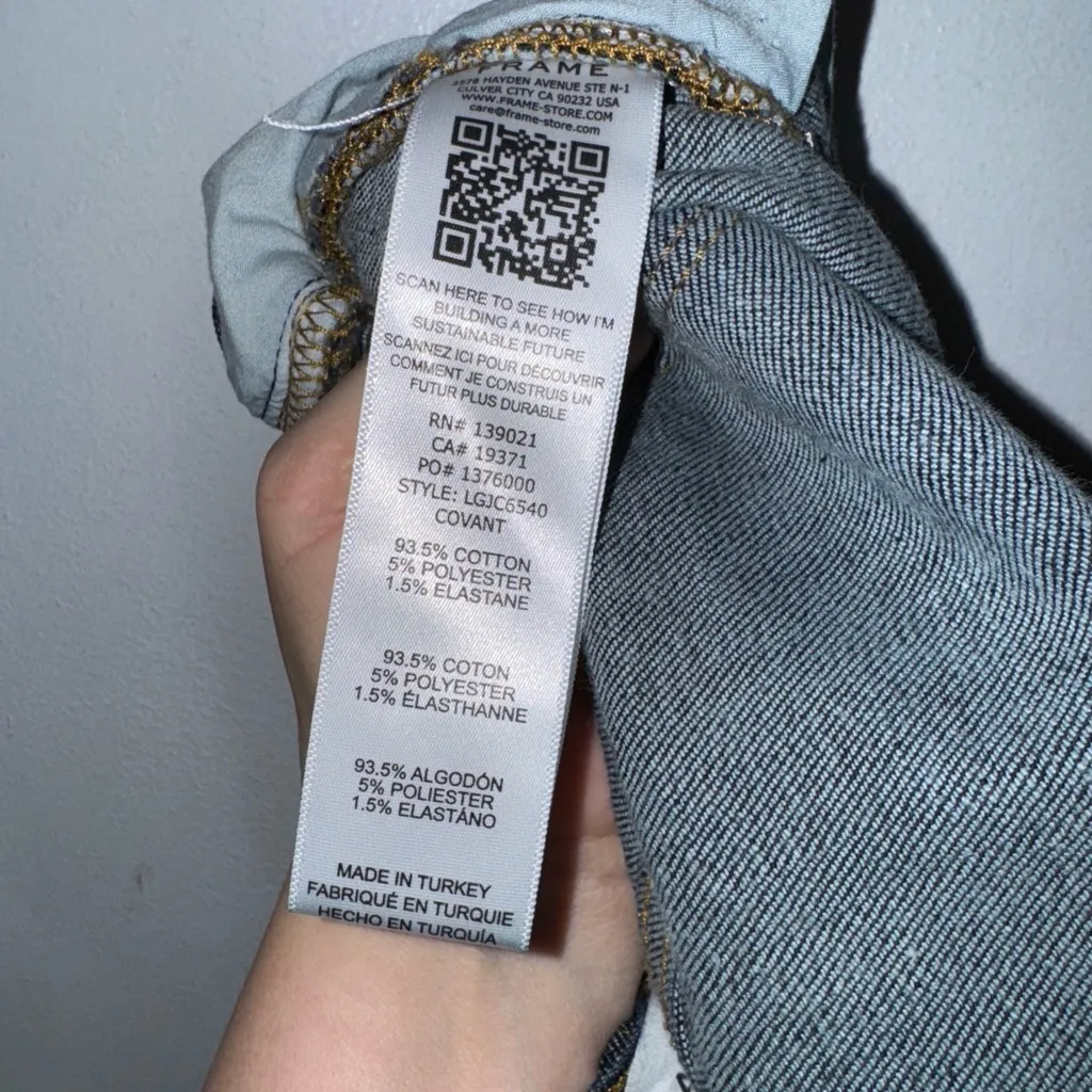 frame denim le garcon Crop Size 27 Raw Hem‎ - Image 7