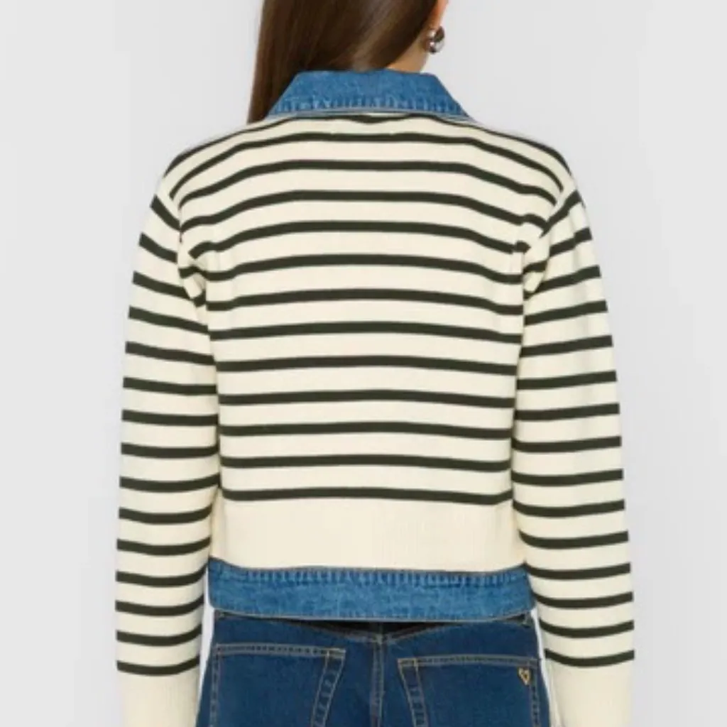 VELVET HEART FRANCIS JASPER STRIPED DENIM JACKET NWT - Image 2