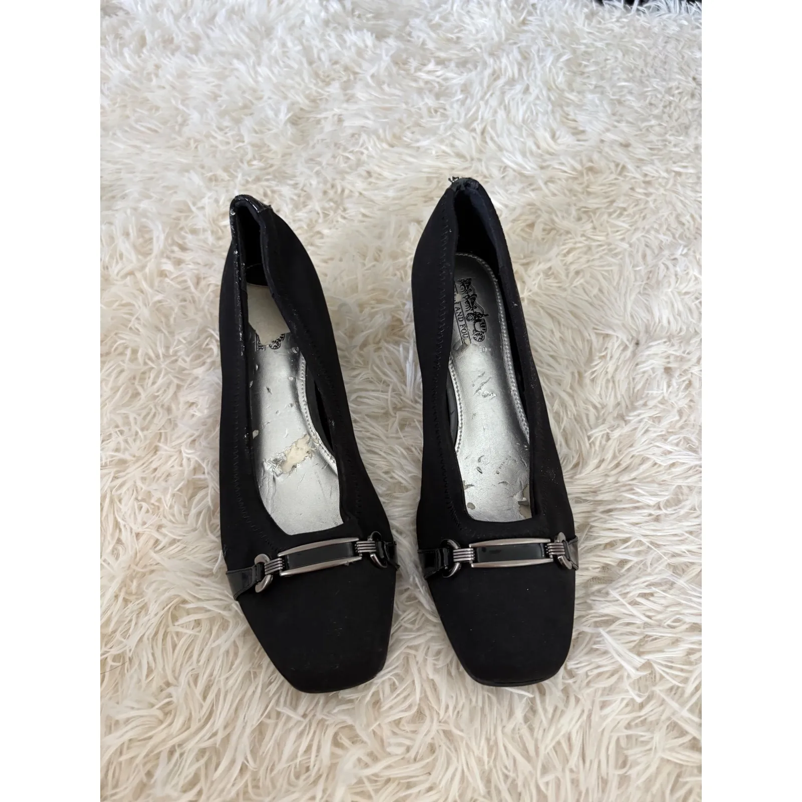 Coach Black Wedge Heels‎ Pumps Shoes size 8 - Image 2