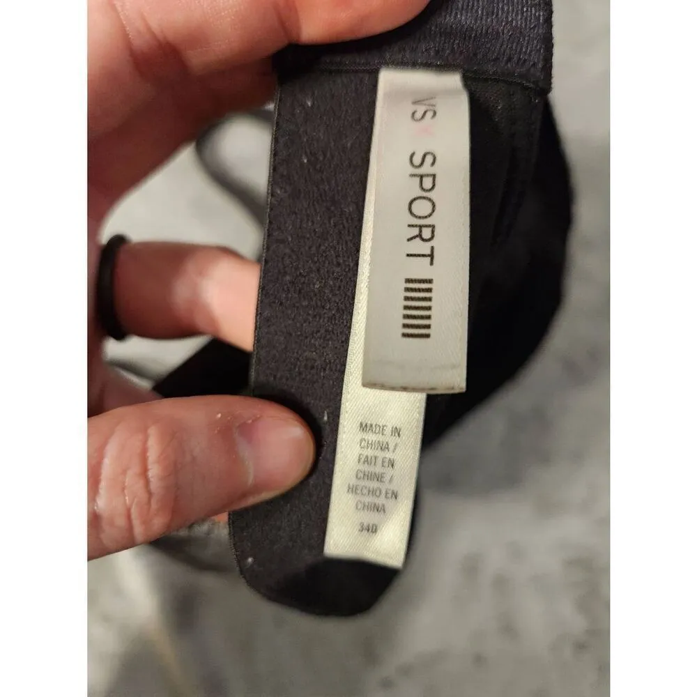 Victoria’s Secret VSX Sport Charcoal Gray Adjustable Racerback Sports Bra Womens - Image 3