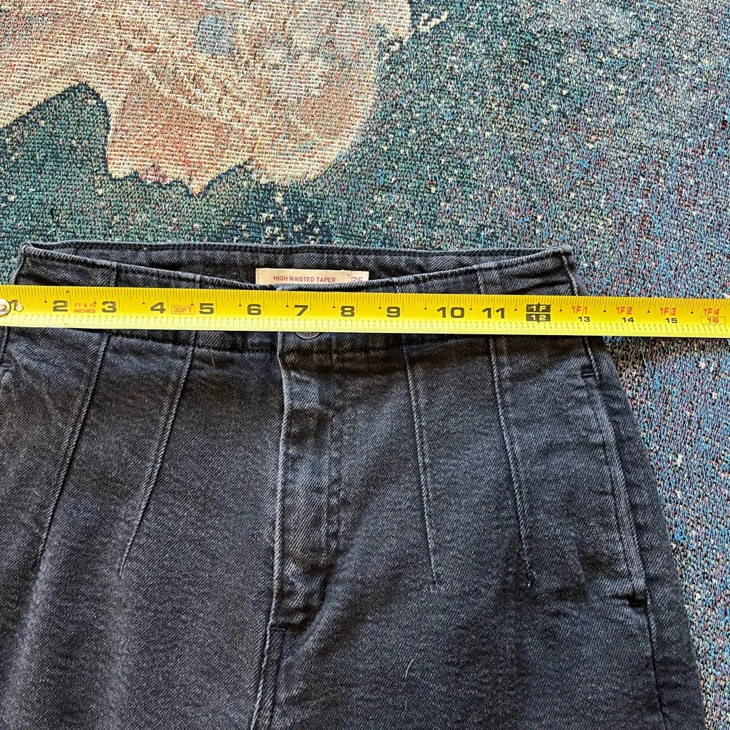 Levi’s Black High-Waist Tapered Jeans 25x29 Y2K Streetwear Mom Jean Vintage 90s - Image 14