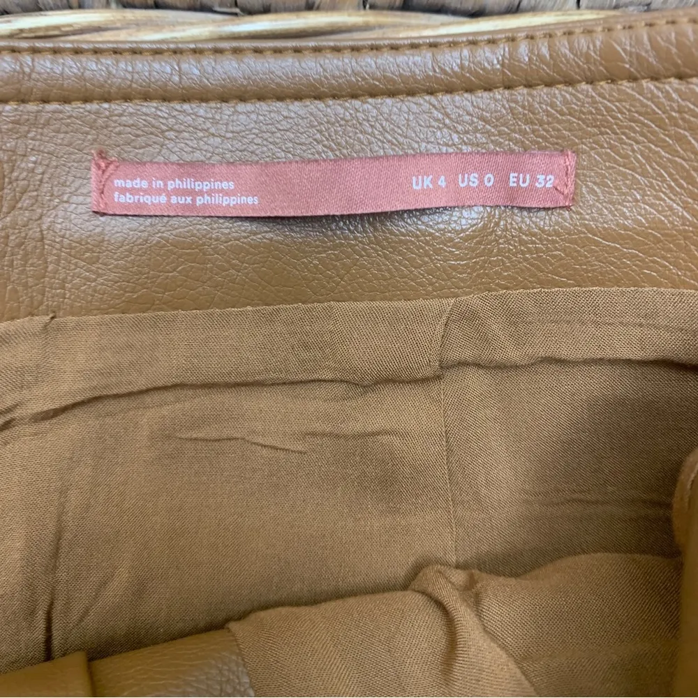 Anthropologie Pilcro and the Letterpress Faux Leather Zip Up Mini Skirt Size 0 - Image 9