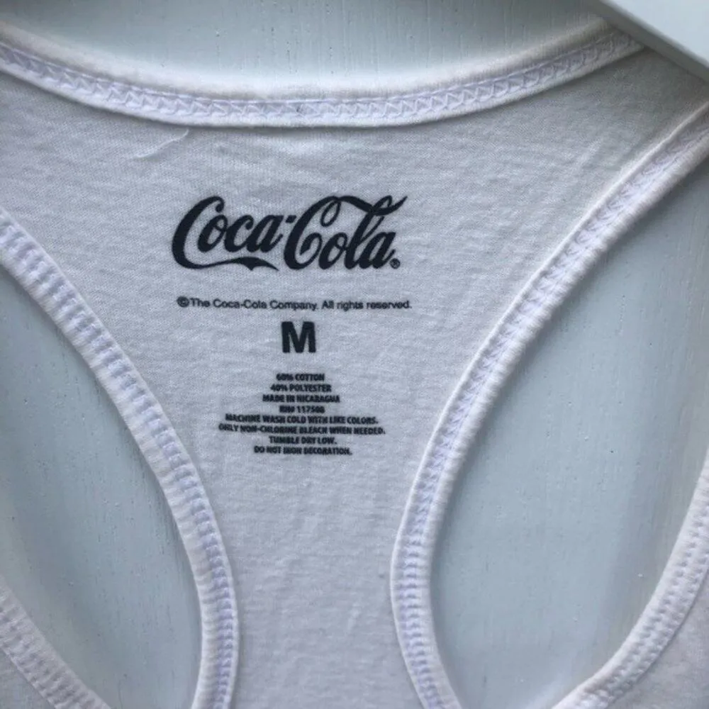 Coca Cola Women’s Racerback Graphic Tank Size M White Size M - Image 5