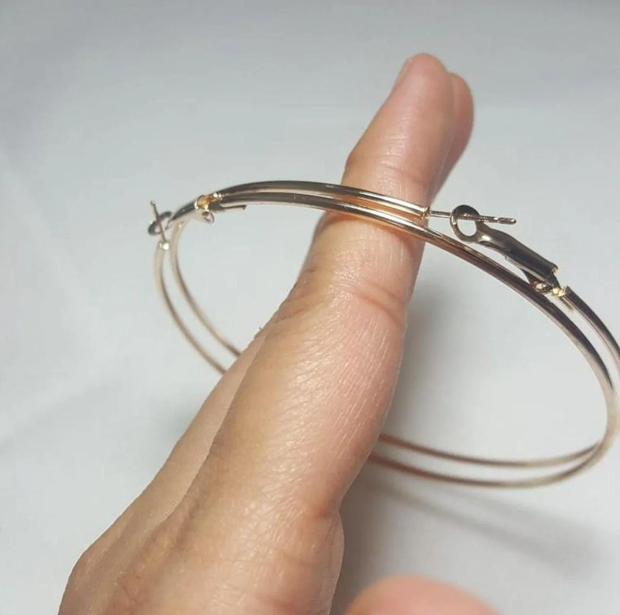 Gold Plated 80MM Big Circle Hoop - Image 3