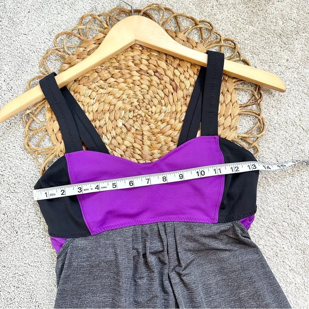 Lululemon Run Back On Track Tank Built-In Bra Black Tender Violet Purple Size 6 - Image 12