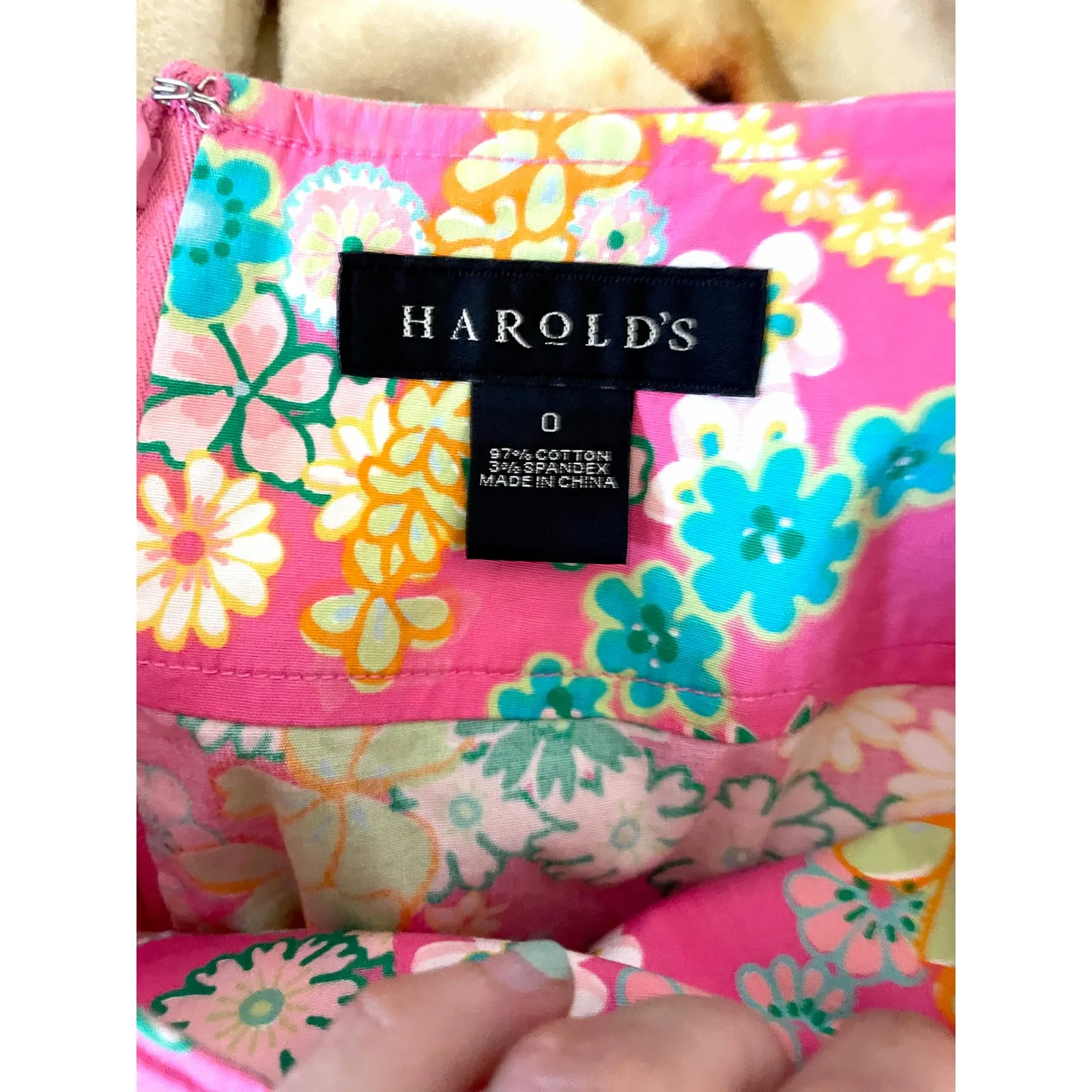 Harold's Y2K Flower Flower Child Mini Skirt Skort Pink Yellow Green Size 0 - Image 7