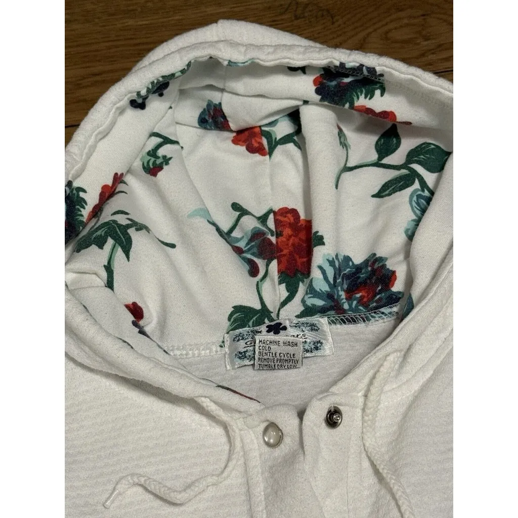 Gina Peters Grandamacore Sweater Vest Women Medium Cardigan‎ Hooded Floral Snap - Image 10