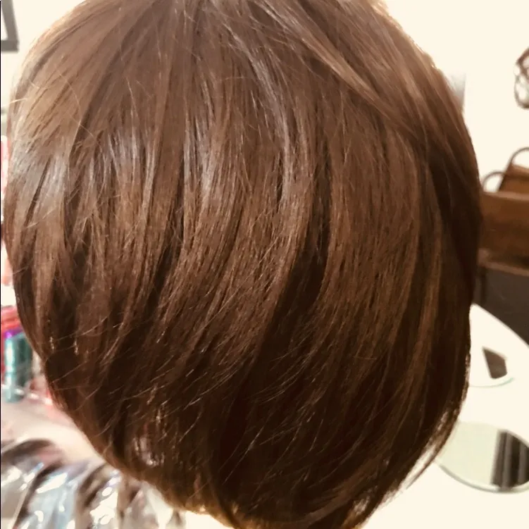 Human Blende wig Alopecia Chemo Hairloss Bob Brown - Image 2