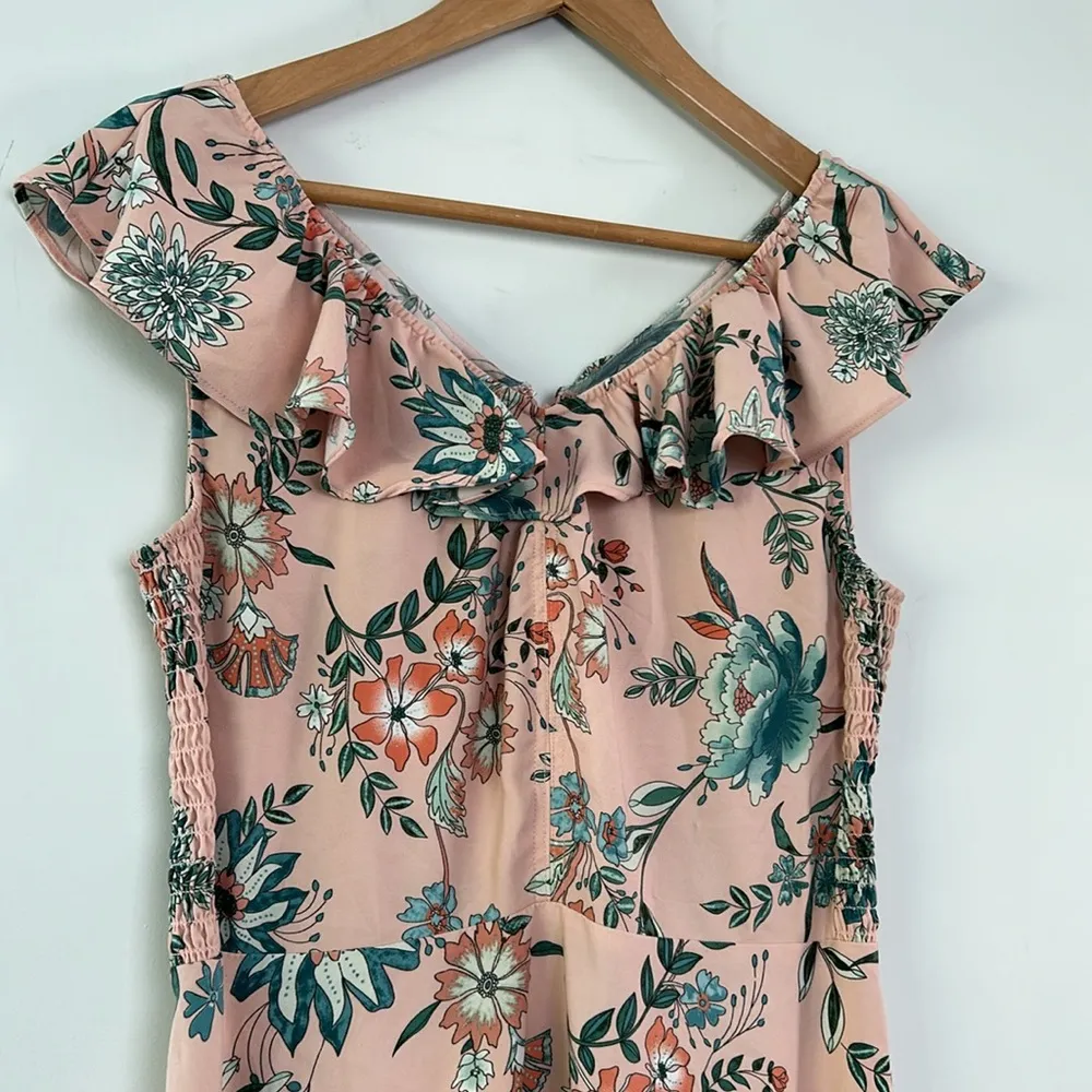 LOFT|Pink Floral Sundress sz Medium - Image 2
