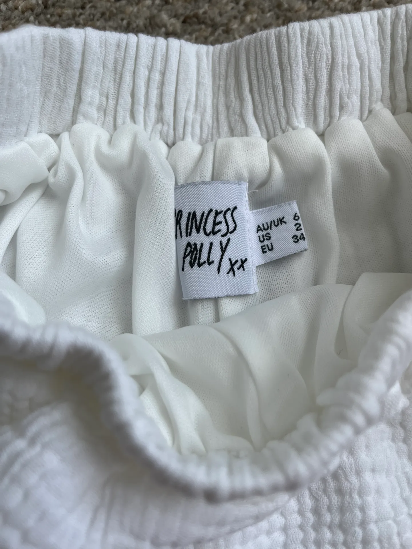 Princess Polly High-Waisted white Shorts - Image 4