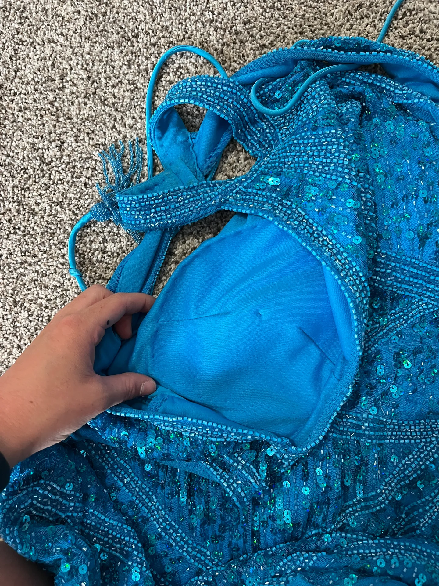 Rachel Ann Blue Dress Size 10 - Image 4