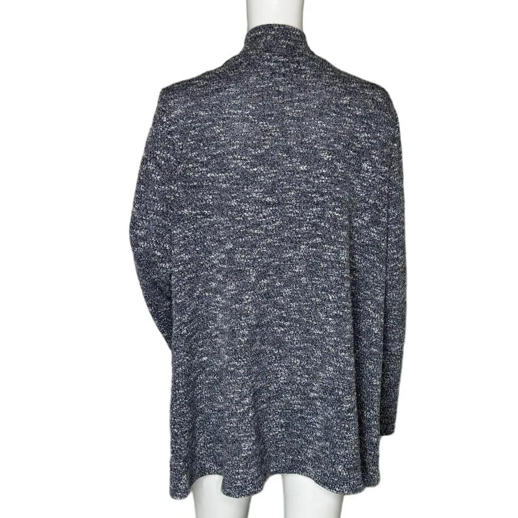 Lane Bryant Sweater Womens 14 16 Black White Marled Open Cardigan Casual Neutral - Image 4