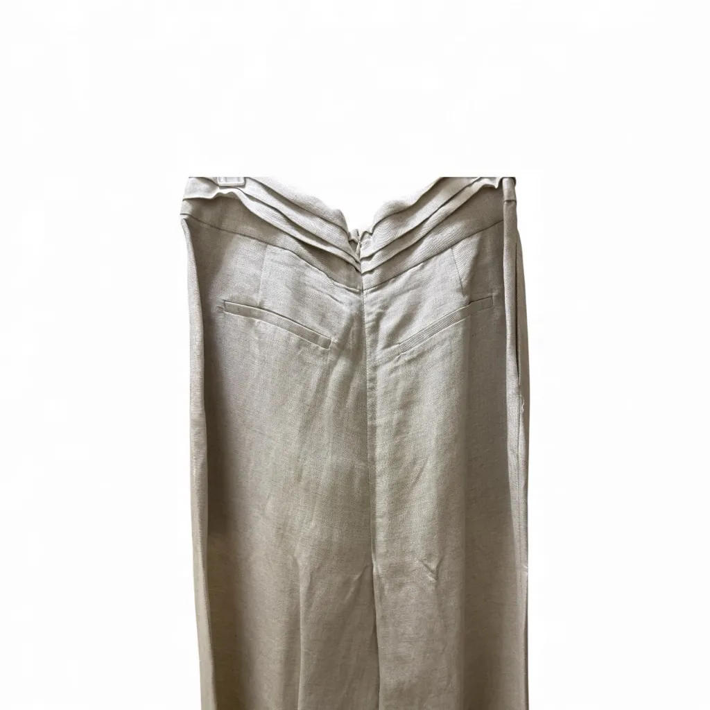 JustFab Women's Tan High-Waisted Trousers - Image 2