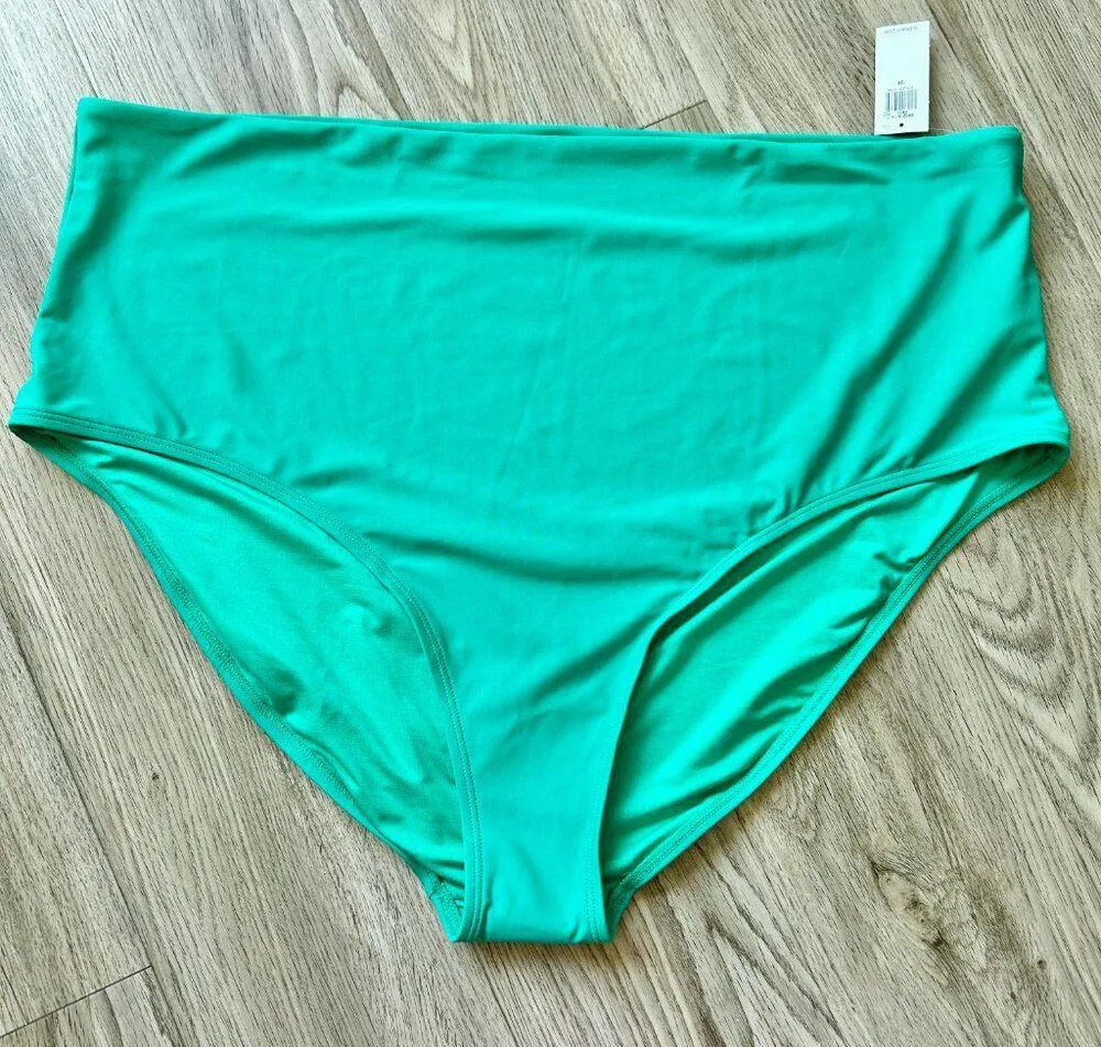 Old Navy High-Waisted Bikini Swim Bottoms in Green Mangrove Size 3X NWT - Image 3